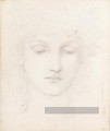 Tête d’une fille préraphaélite Sir Edward Burne Jones